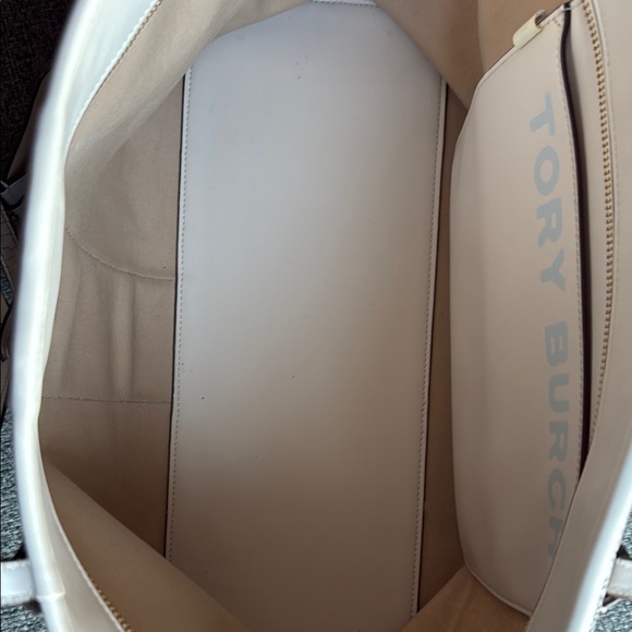 Tory Burch Gray and Blue Tote Bag with Structured Design - Picture 3 of 6